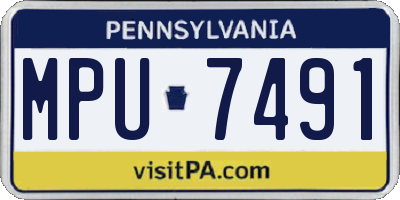PA license plate MPU7491