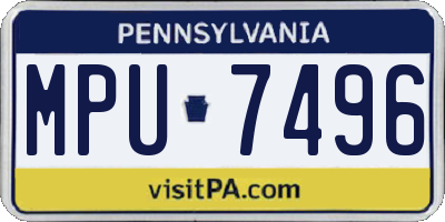 PA license plate MPU7496