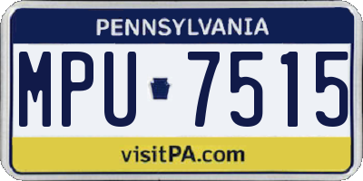 PA license plate MPU7515
