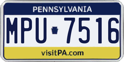 PA license plate MPU7516
