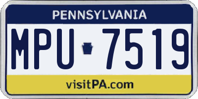 PA license plate MPU7519