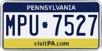 PA license plate MPU7527