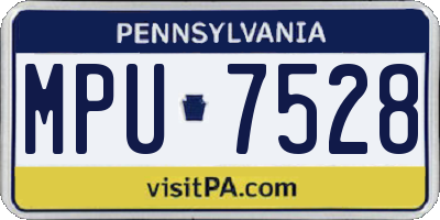 PA license plate MPU7528