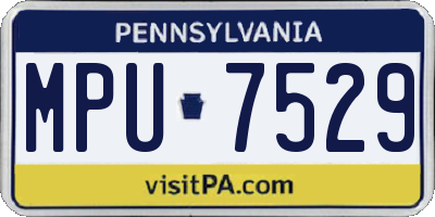 PA license plate MPU7529