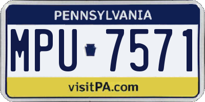 PA license plate MPU7571