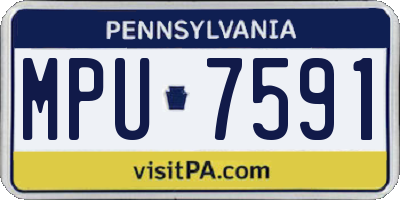 PA license plate MPU7591