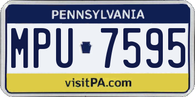 PA license plate MPU7595