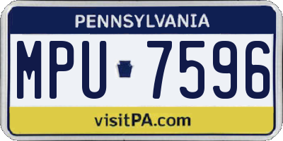 PA license plate MPU7596