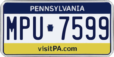 PA license plate MPU7599