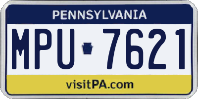 PA license plate MPU7621
