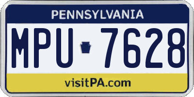 PA license plate MPU7628