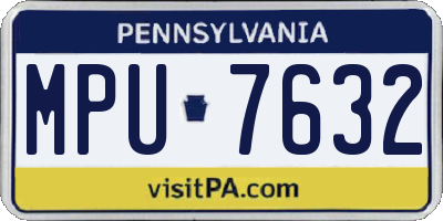 PA license plate MPU7632