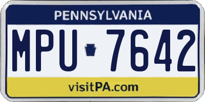 PA license plate MPU7642