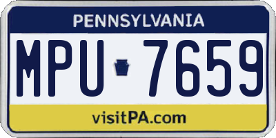 PA license plate MPU7659