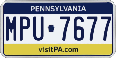 PA license plate MPU7677