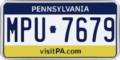 PA license plate MPU7679