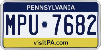 PA license plate MPU7682