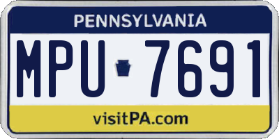 PA license plate MPU7691