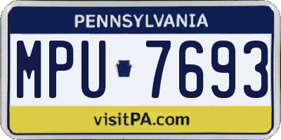 PA license plate MPU7693