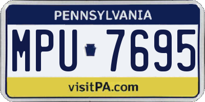 PA license plate MPU7695