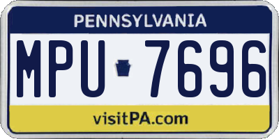 PA license plate MPU7696