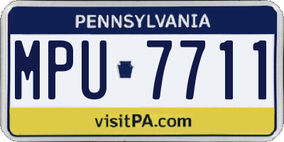 PA license plate MPU7711