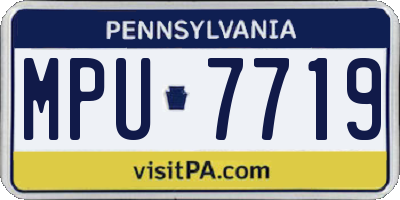 PA license plate MPU7719
