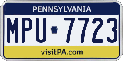 PA license plate MPU7723