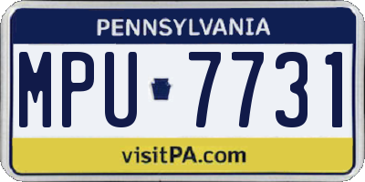 PA license plate MPU7731