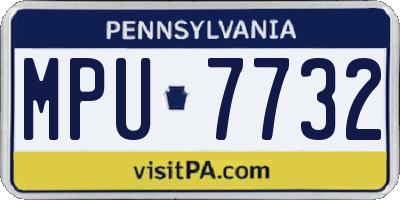 PA license plate MPU7732