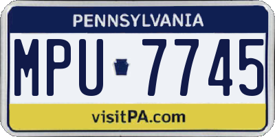 PA license plate MPU7745