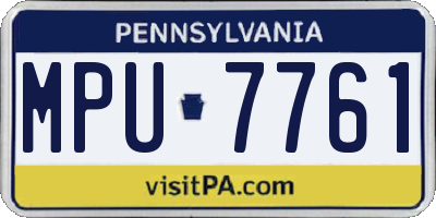 PA license plate MPU7761