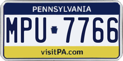 PA license plate MPU7766