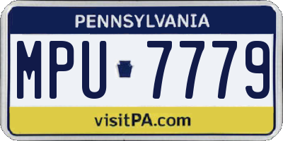 PA license plate MPU7779