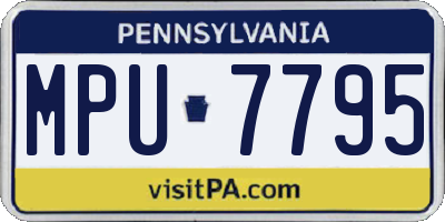 PA license plate MPU7795