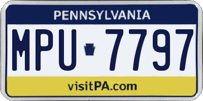 PA license plate MPU7797