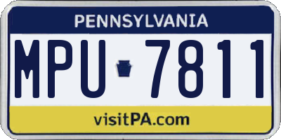 PA license plate MPU7811