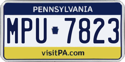 PA license plate MPU7823