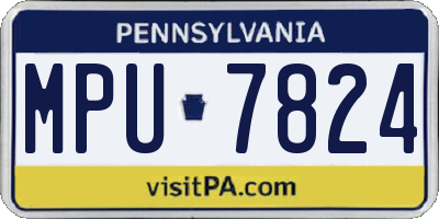 PA license plate MPU7824