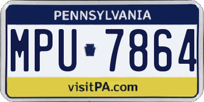 PA license plate MPU7864