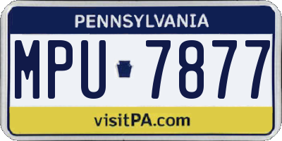 PA license plate MPU7877