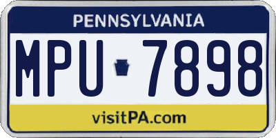 PA license plate MPU7898