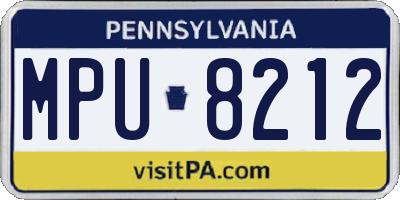 PA license plate MPU8212