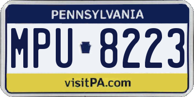 PA license plate MPU8223