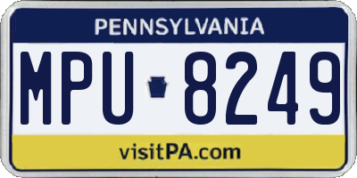 PA license plate MPU8249