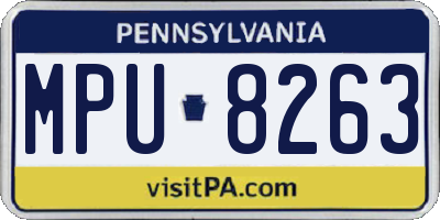 PA license plate MPU8263