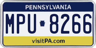 PA license plate MPU8266