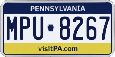 PA license plate MPU8267