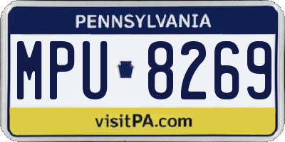 PA license plate MPU8269
