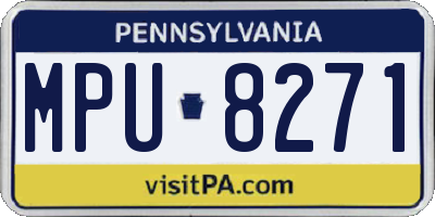 PA license plate MPU8271